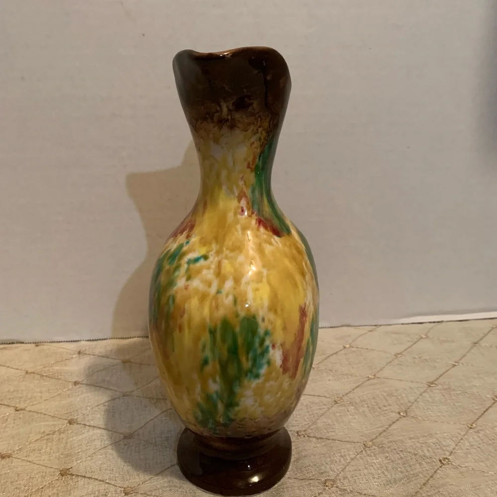 Multicolored splattered Pitcher Vase
